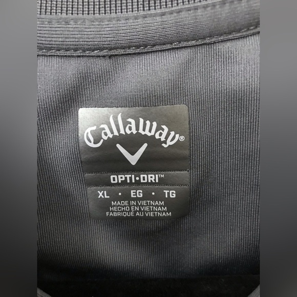 Callaway Men Quiet Shade Opti Dri Chev Lightweight Short Sleeve Polo Size XL - Picture 10 of 11